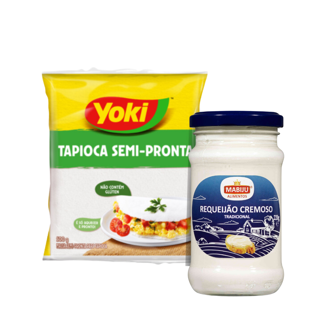 Super Combo - Tapioca Semi Pronta Yoki 500g + Requeijão cremoso Mabiju 500g