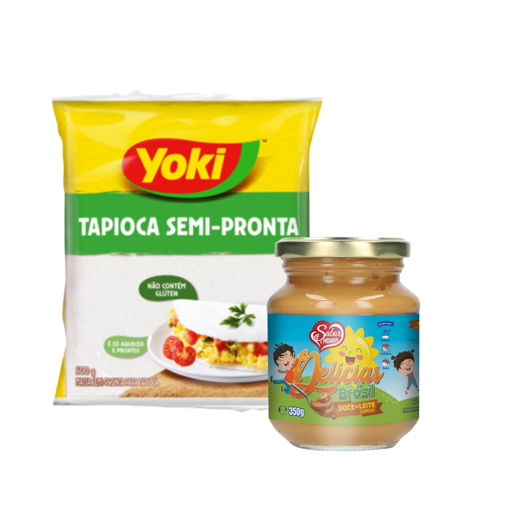 Super Combo - Tapioca Semi pronta Yoki 500g + Doce de leite cremoso Delicias do Brasil 350g