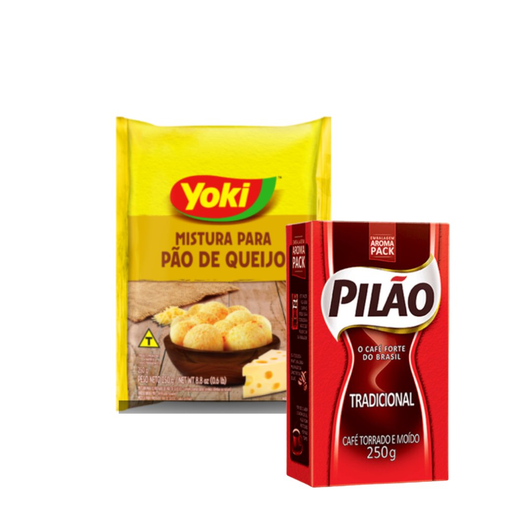 Super Combo -Mistura para Pão de Queijo Yoki 250g + Café Pilão 250g