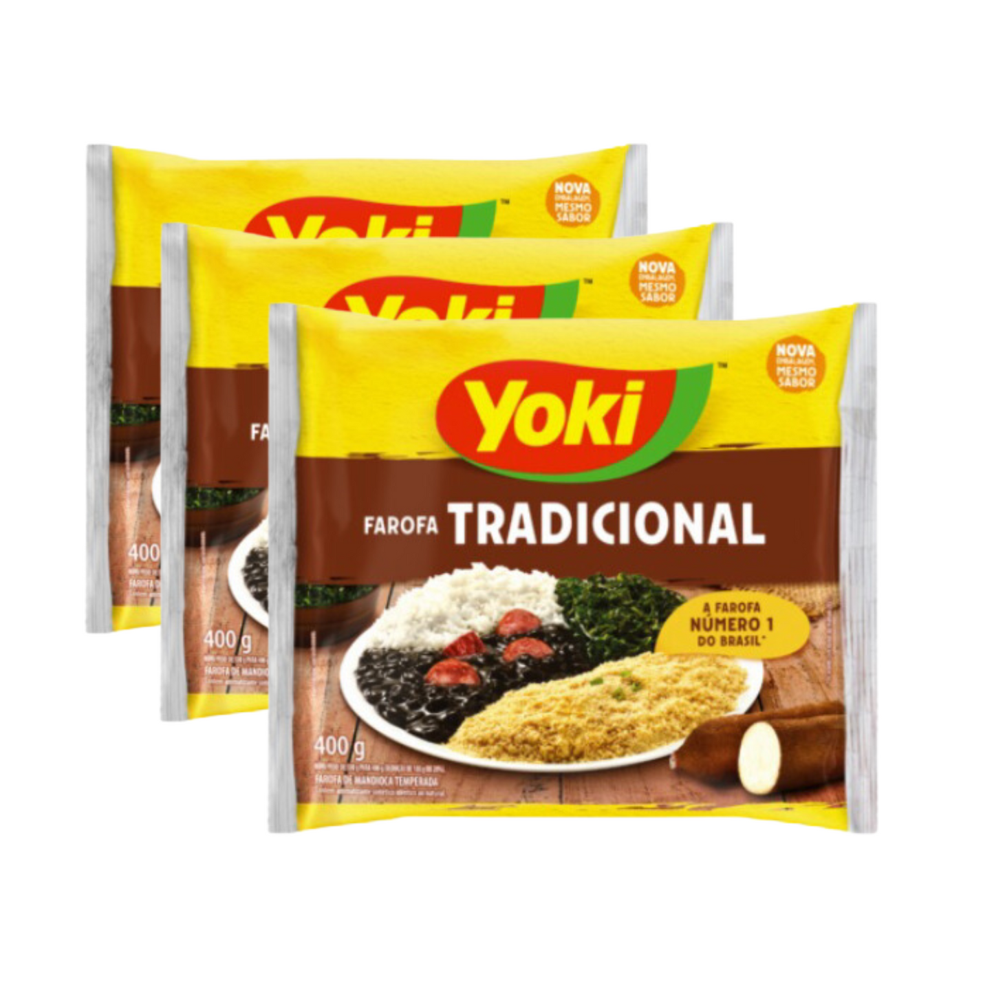 Super Combo - Farofa Tradicional Yoki 400g - Compre 3 e ganhe 10% de desconto