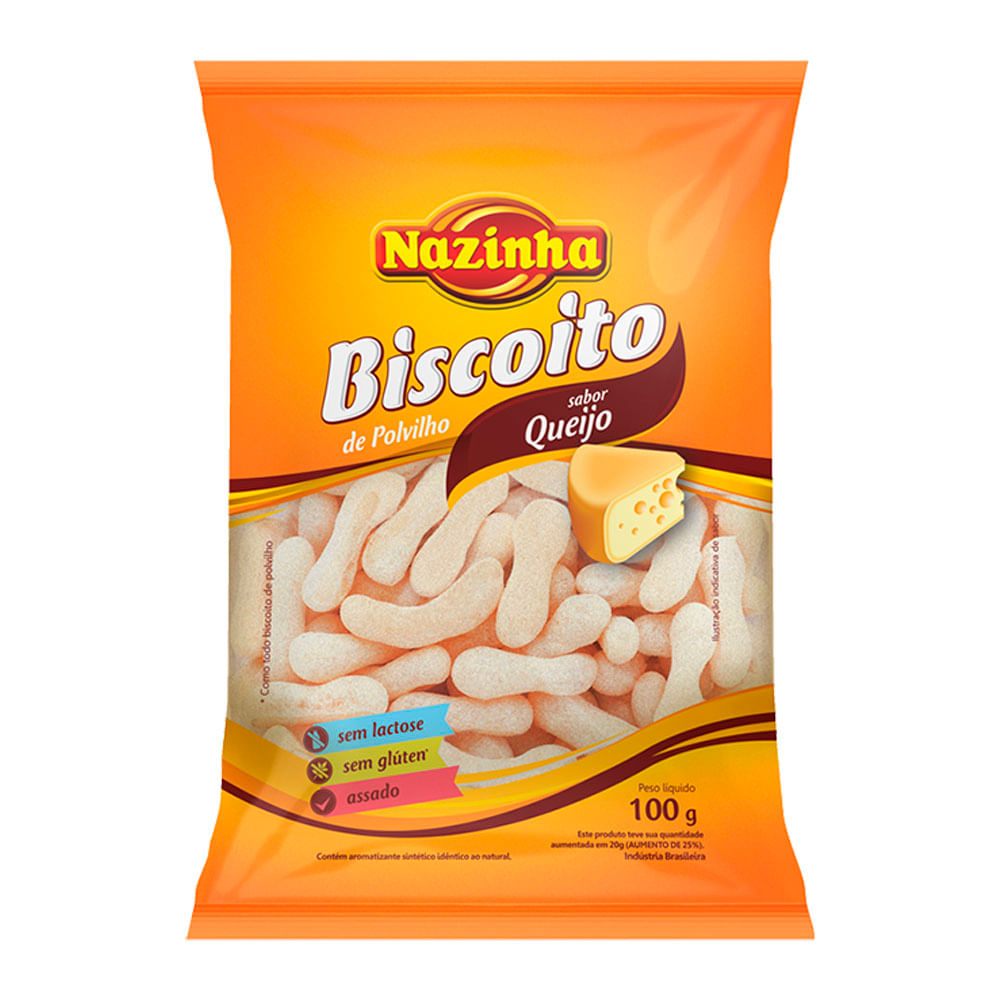 Biscoite de Polvilho sabor Queijo Nazinha 100g