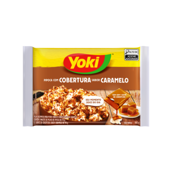 Pipoca Micro-ondas Cobertura Caramelo Yoki 160g